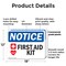 Signmission First Aid Kit, 18 in W x Rectangle, Plastic OS-2PACK-NS-P-1218-L-12749 - alternate 5